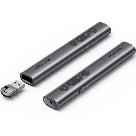 Vention Presentador Inalámbrico KQIH0 con Láser Rojo, Gris, USB-A y USB-C Vention Presentador Inalámbrico KQIH0 con Láser Rojo, Gris, USB-A y USB-C